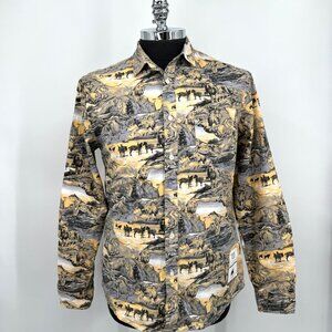 Stussy Shirt Mens Size M Africa Safari Wildlife‎ Lion King Gorpcore Western